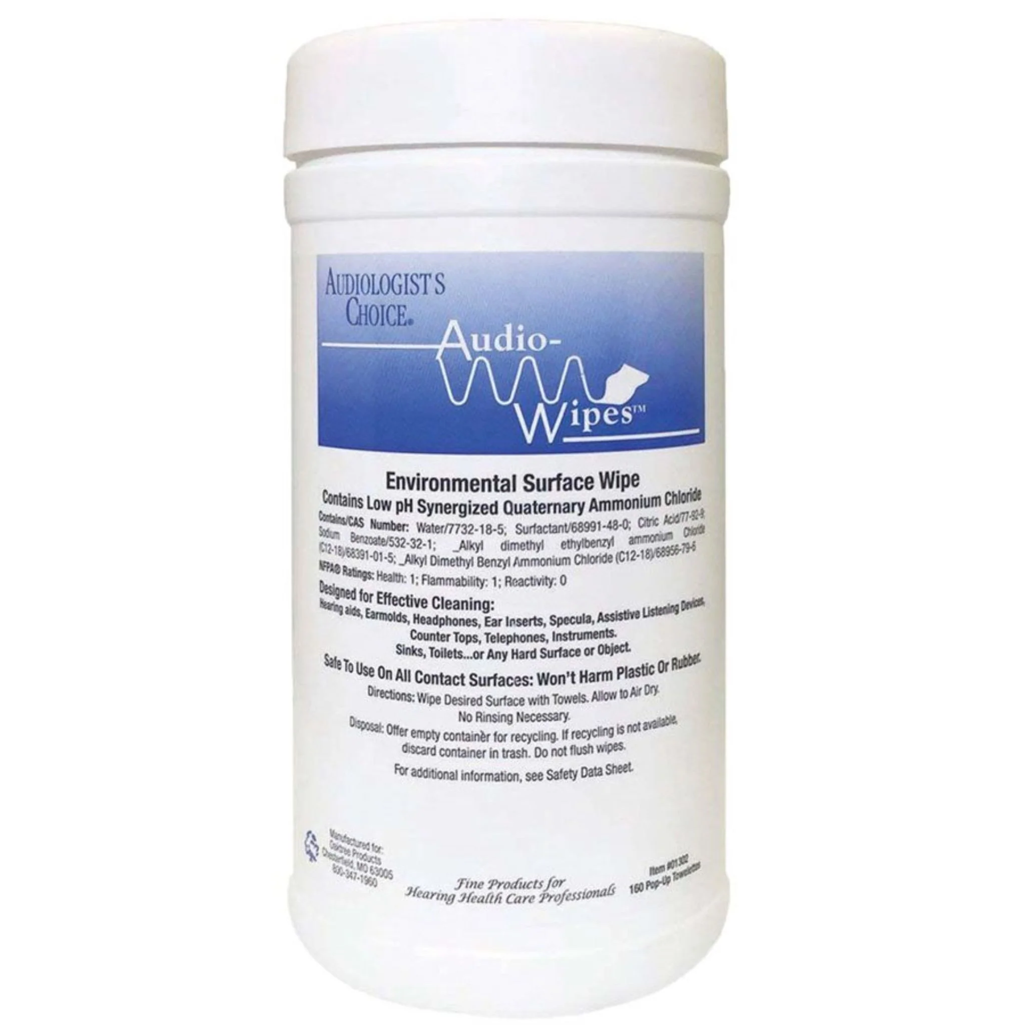 Audio Wipes Canister (160ct)