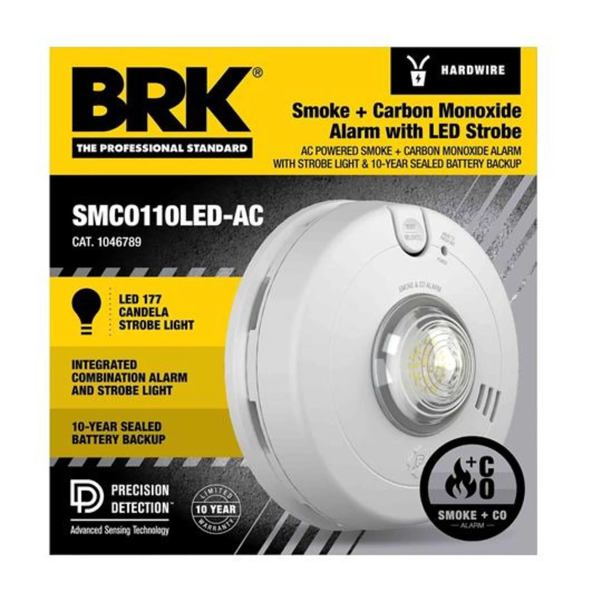 BRK First Alert SMCO110LED-AC Hardwired Dual Smoke & CO Alarm with LED Strobe Light - Image 6